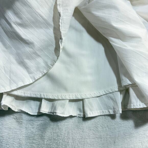 NY&CO 12 White Skater Skirt Cotton Lined Mini Summer Boho Cottagecore‎ Softgirl - Picture 2 of 9